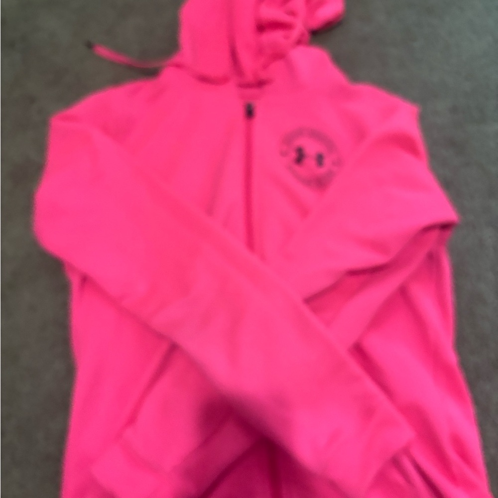 Pink Under Armor Zip up hoodie